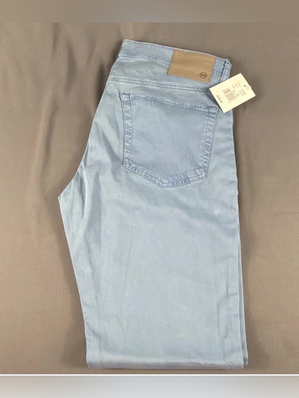AG Pants Tellis Modern Slim 33 x 33 Irregular Clear Skies Cotton MSRP $198